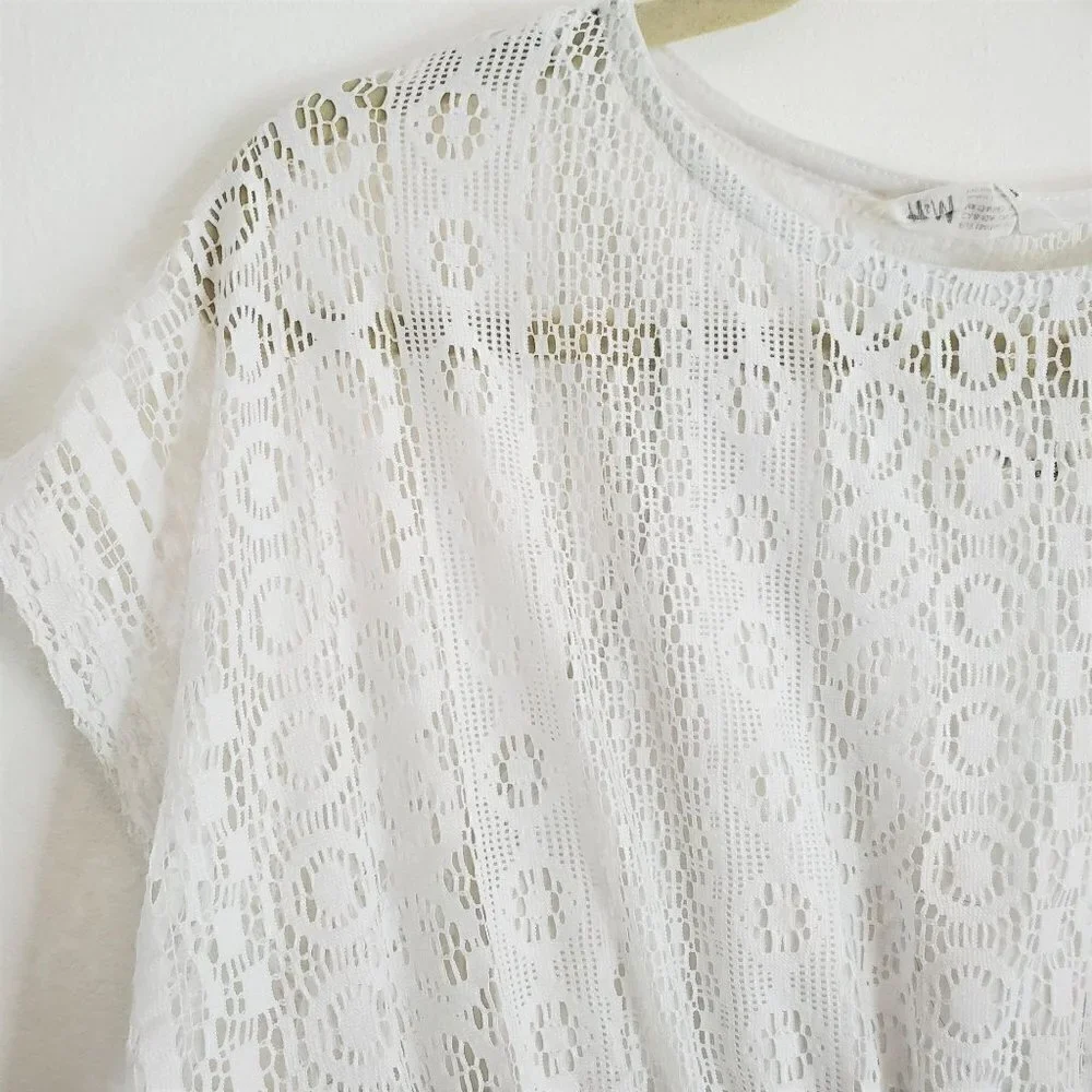 H&M White Lace Top Junior Size 8-10Y